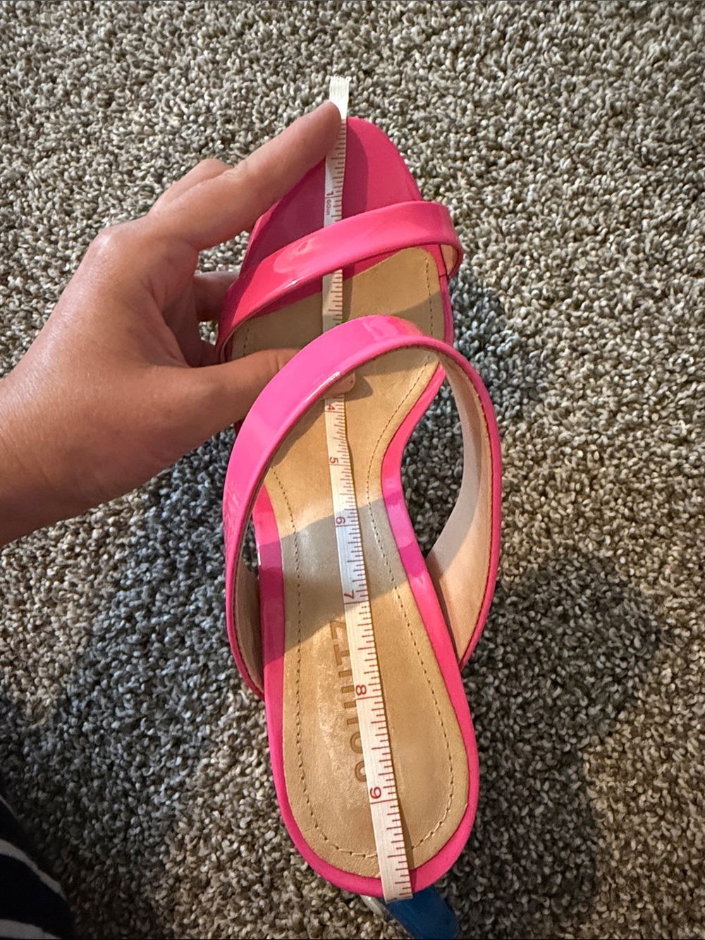 Schutz Leia Mule Heel Sandals in neon pink - Picture 10 of 13